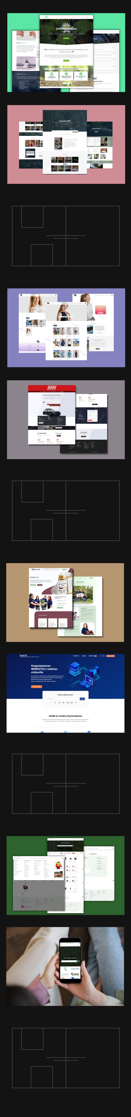 Pitkä sivumockup, jatkuvasti vierivä