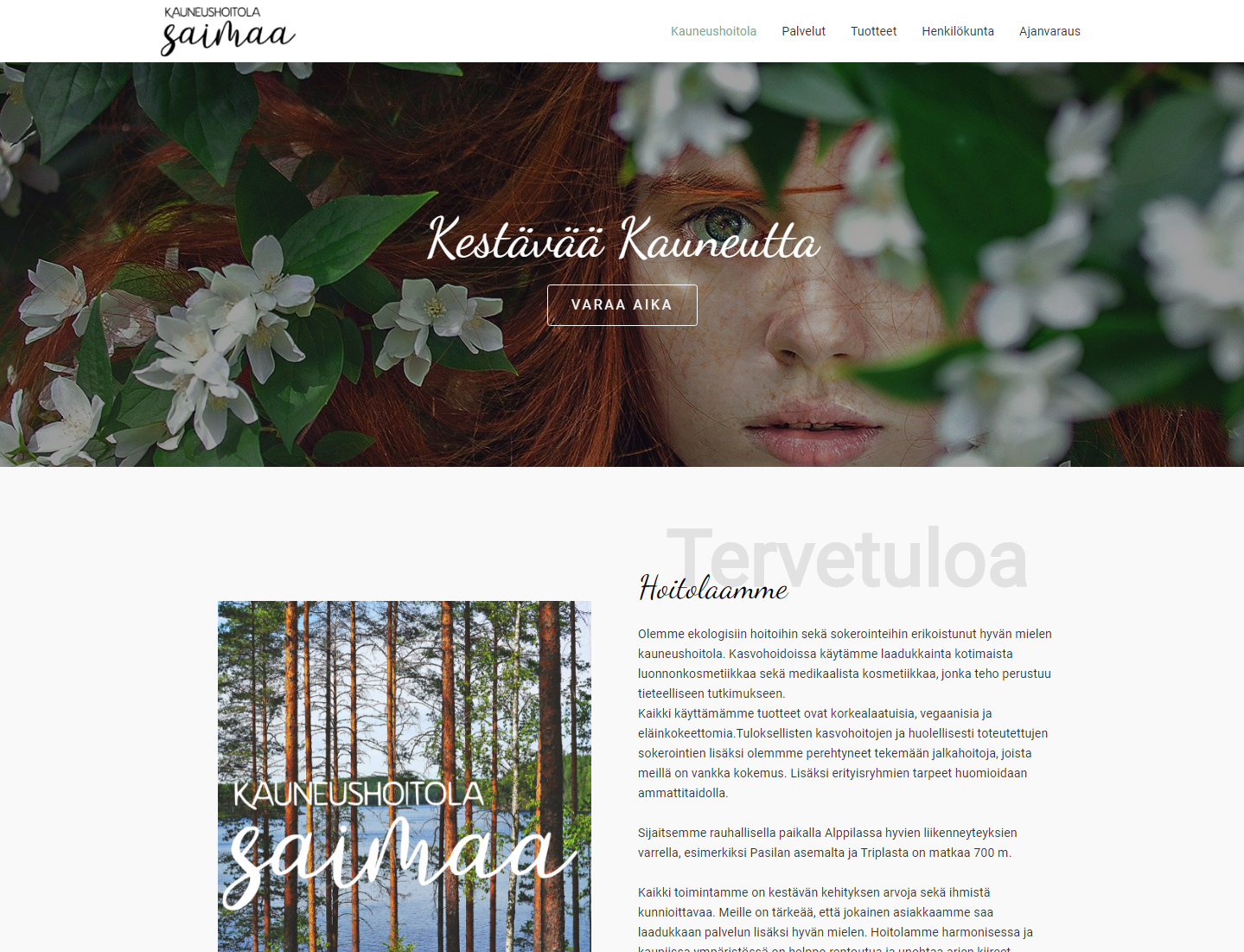 Kauneushoitola Saimaa vanha kuvakaappaus