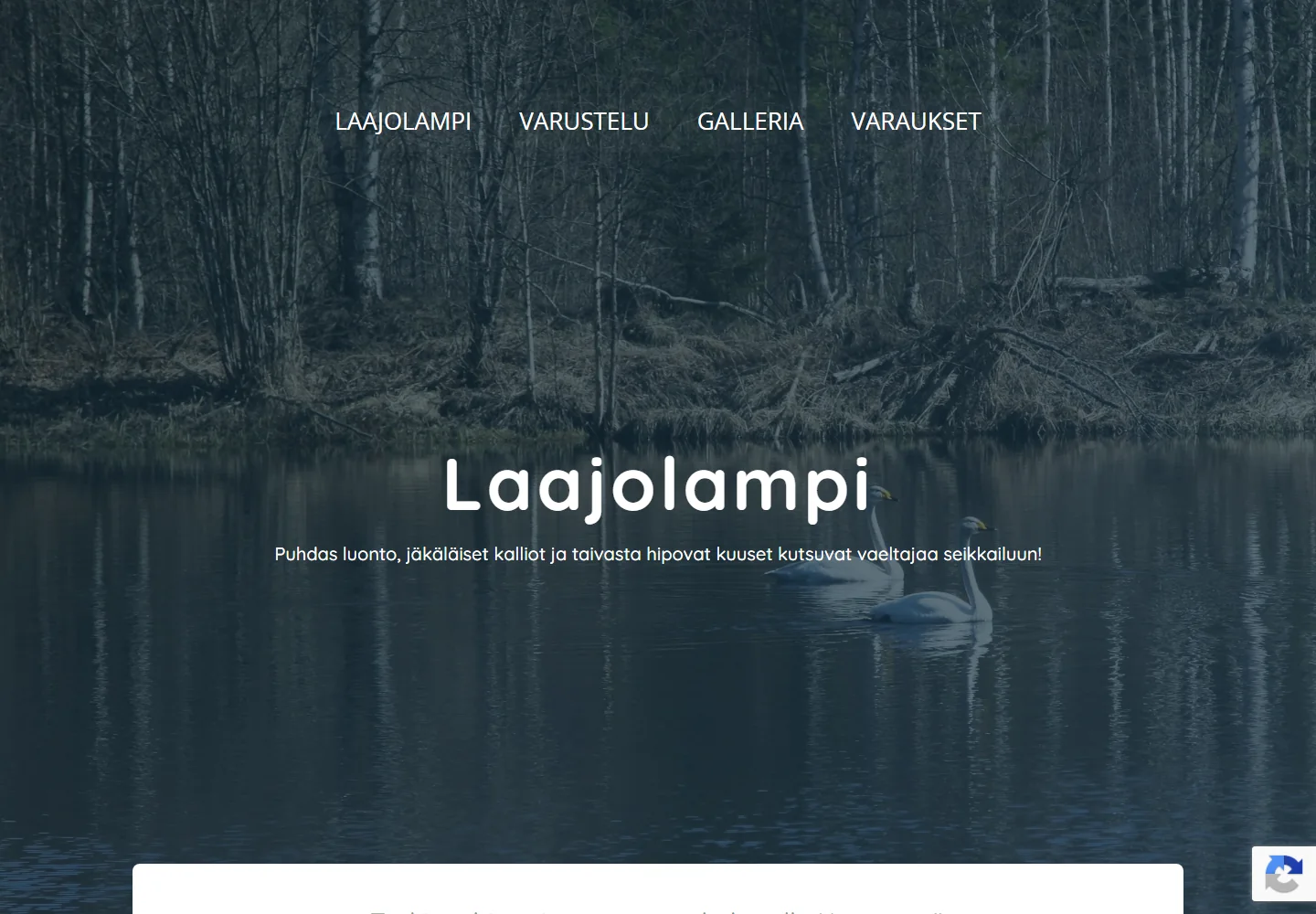 Laajolampi varustelu